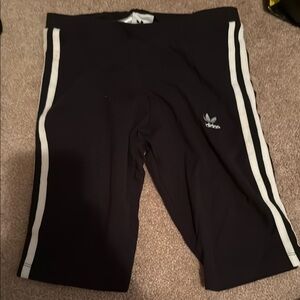 Adidas Black Shorts with White Accents
